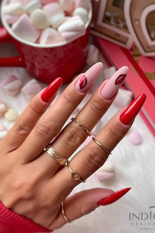 trendy Valentine's Day nails
