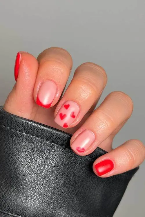 trendy Valentine's Day nails
