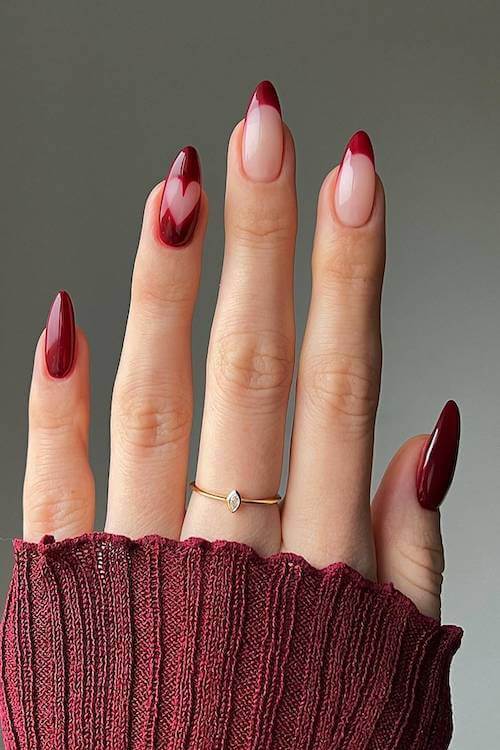 trendy Valentine's Day nails