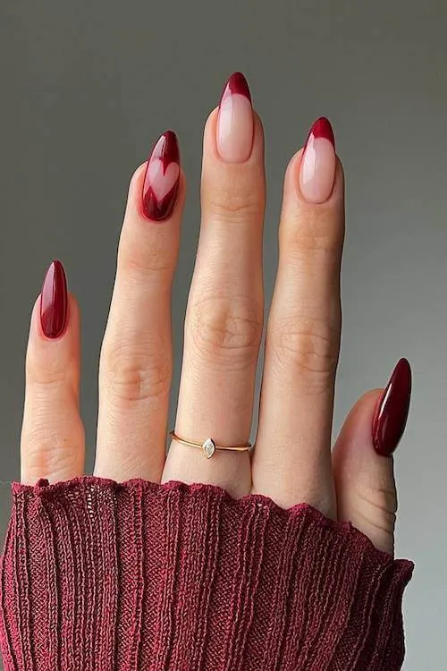 trendy Valentine's Day nails