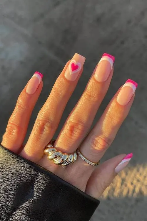 trendy Valentine's Day nails