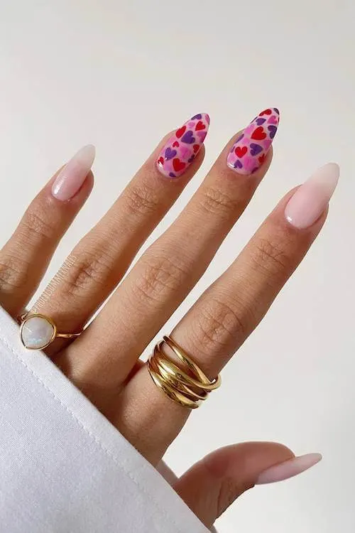 trendy Valentine's Day nails