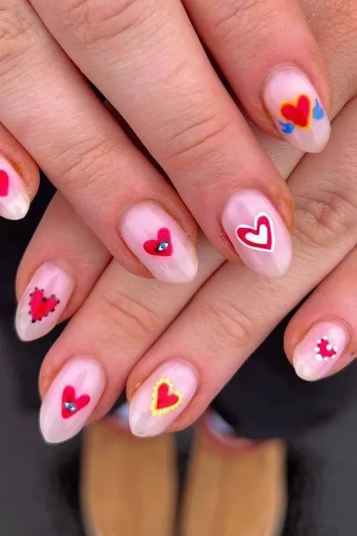 trendy Valentine's Day nails