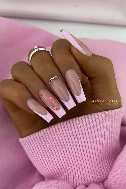 trendy Valentine's Day nails