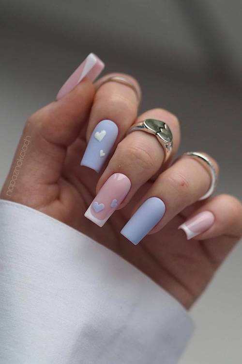 trendy Valentine's Day nails