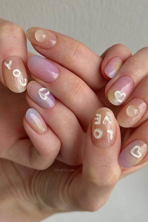 trendy Valentine's Day nails