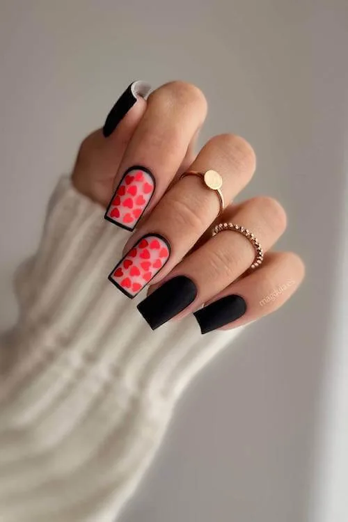 trendy Valentine's Day nails