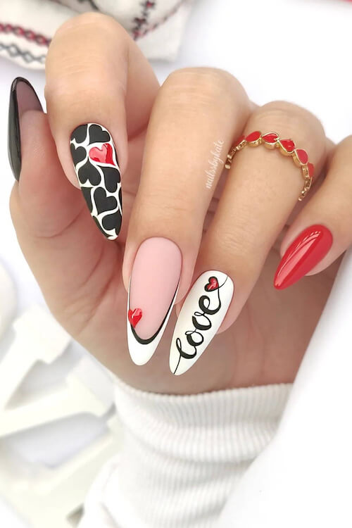 trendy Valentine's Day nails