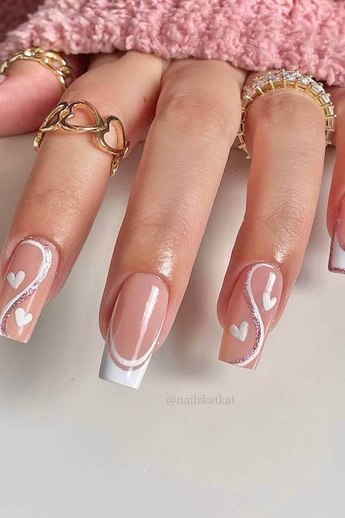 trendy Valentine's Day nails