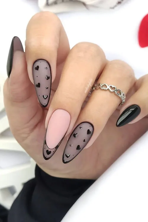 trendy Valentine's Day nails
