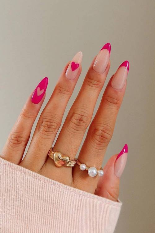 trendy Valentine's Day nails