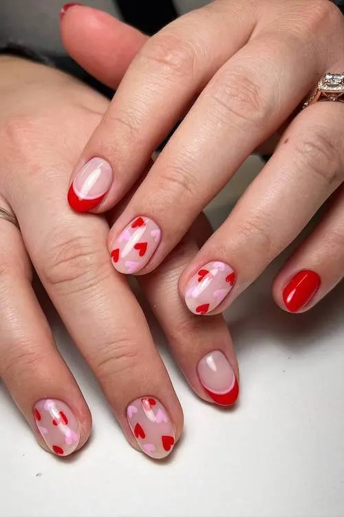 trendy Valentine's Day nails