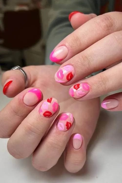 trendy Valentine's Day nails