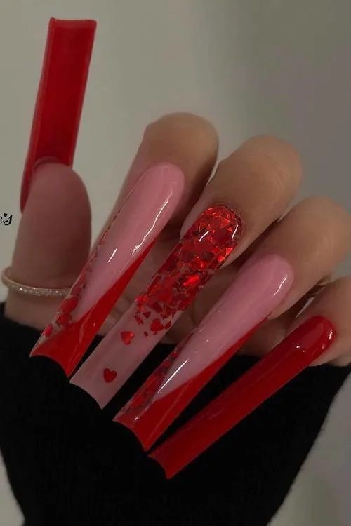trendy Valentine's Day nails