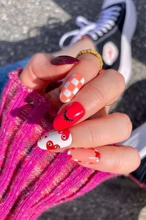 trendy Valentine's Day nails