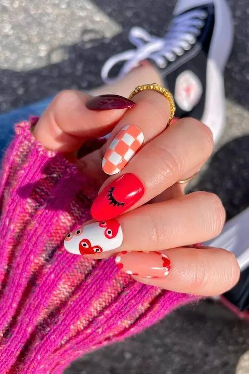 trendy Valentine's Day nails