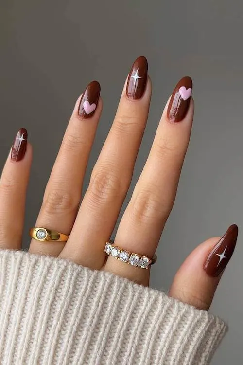 trendy Valentine's Day nails