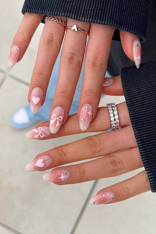 trendy Valentine's Day nails