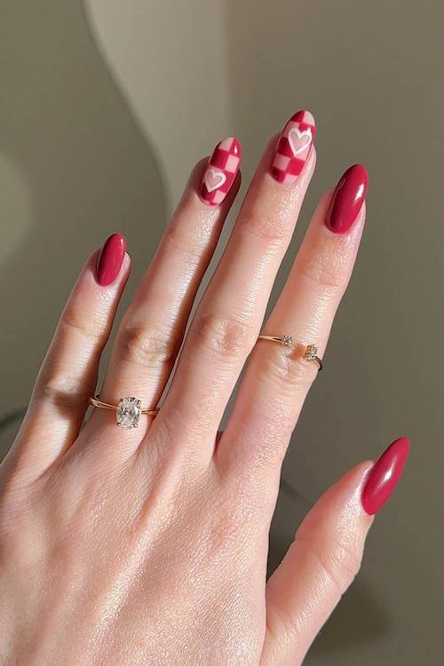 trendy Valentine's Day nails