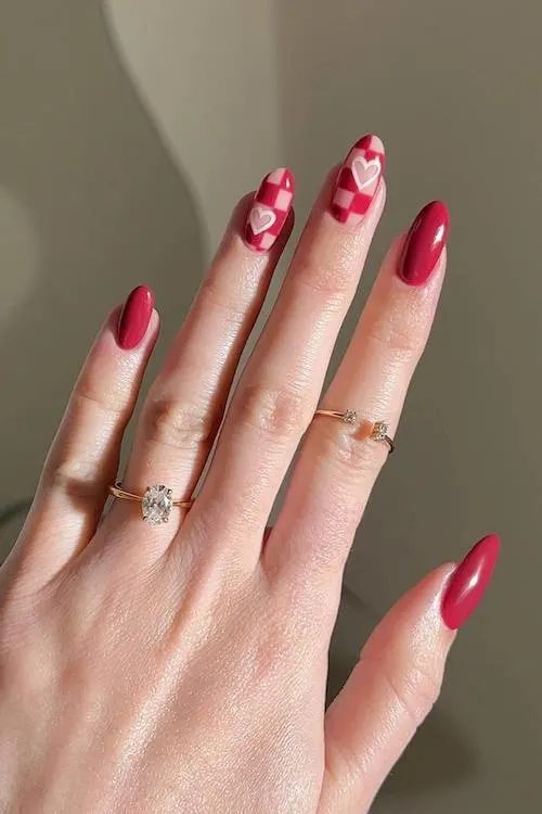 trendy Valentine's Day nails