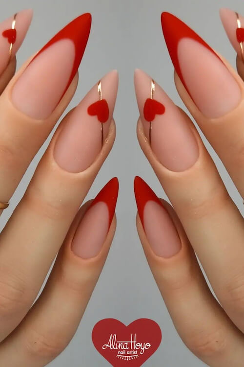 trendy Valentine's Day nails