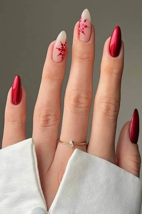 trendy cute Christmas nails