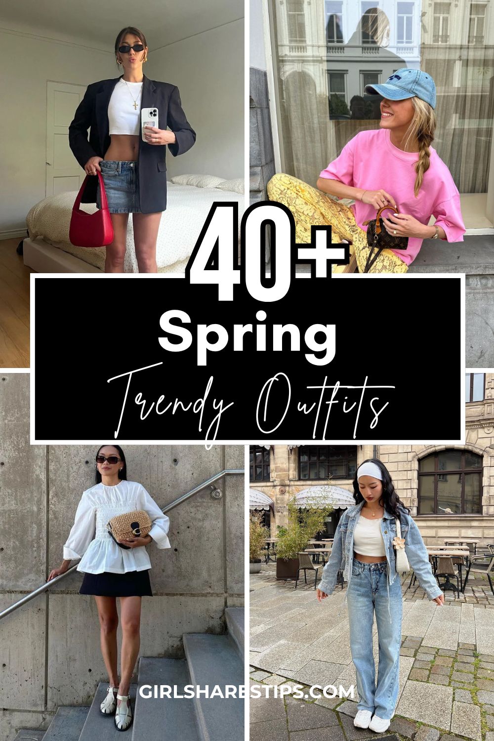 trendy cute spring outfits collage