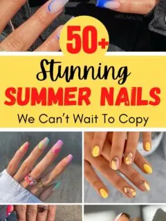 trendy cute summer nails collage