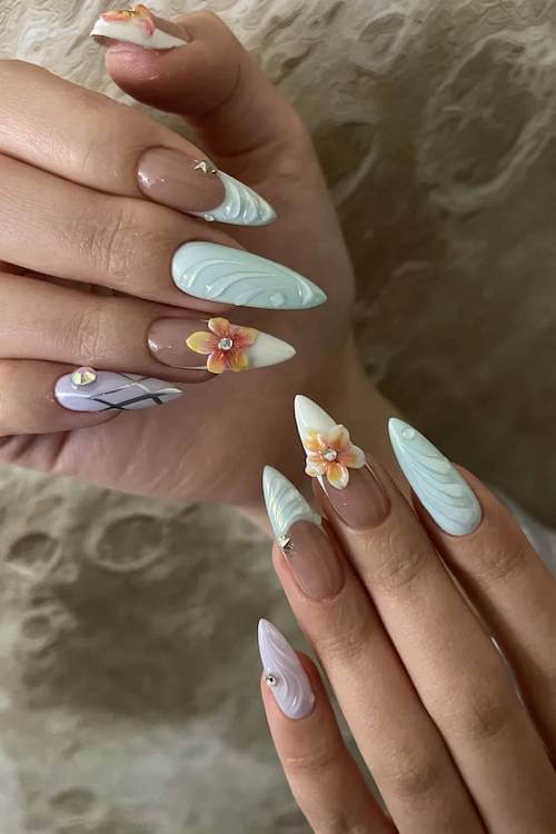 trendy cute vacation nails