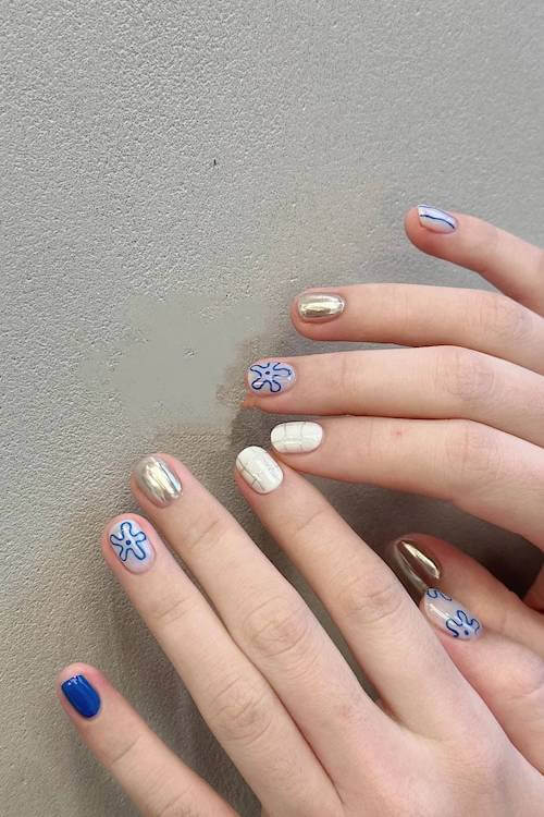 trendy short summer nails