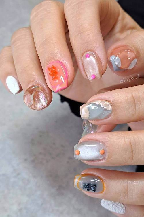 trendy short summer nails