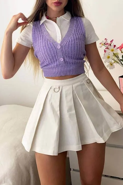 trendy tennis skirt outfit
