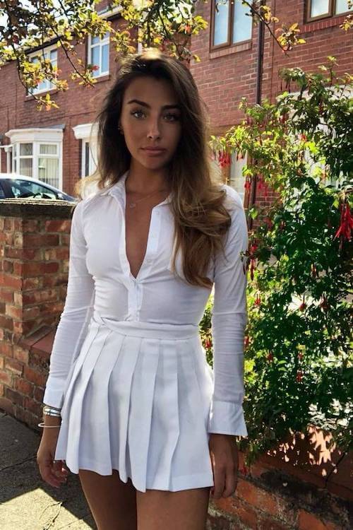 trendy tennis skirt outfit
