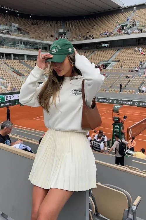 trendy tennis skirt outfit