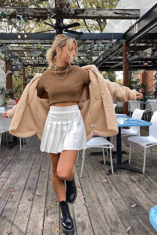 trendy tennis skirt outfit