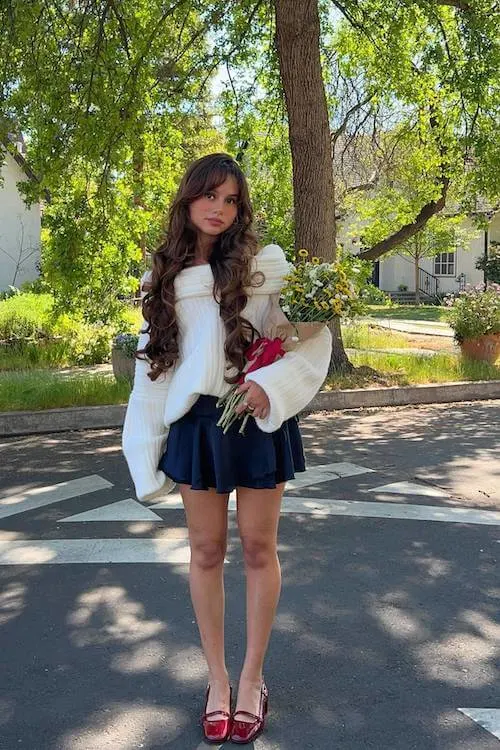 trendy tennis skirt outfit