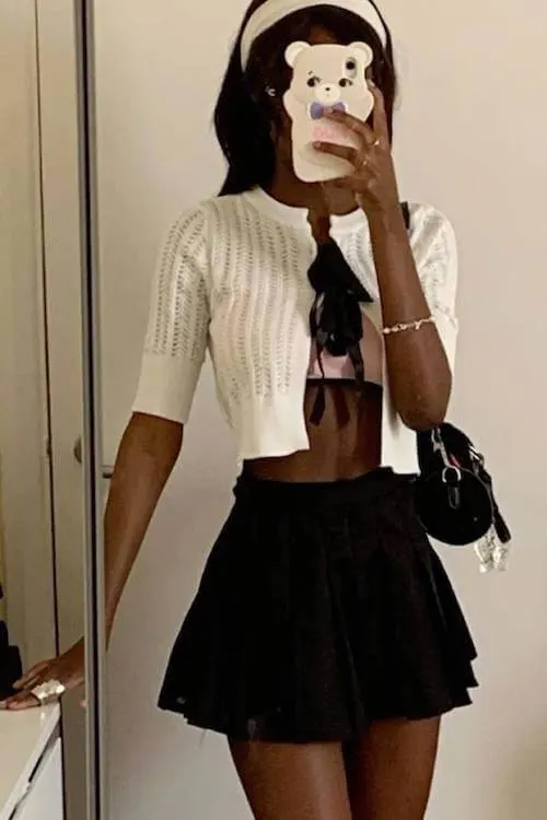 trendy tennis skirt outfit