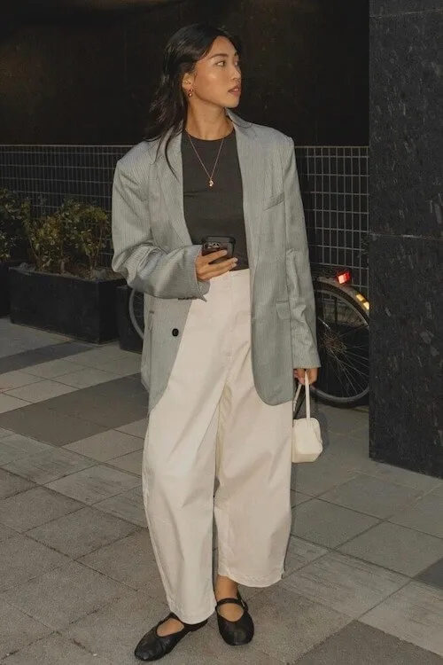 trendy wide leg pants outfit ideas women