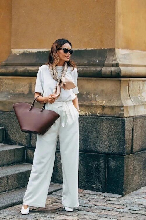 trendy wide leg pants outfit ideas women