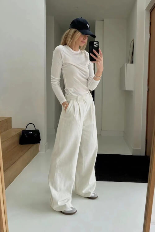 trendy wide leg pants outfit ideas women