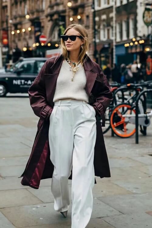 trendy wide leg pants outfit ideas women