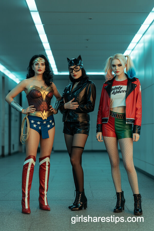 Superheroes Trio (Wonder Woman, Catwoman, Harley Quinn)