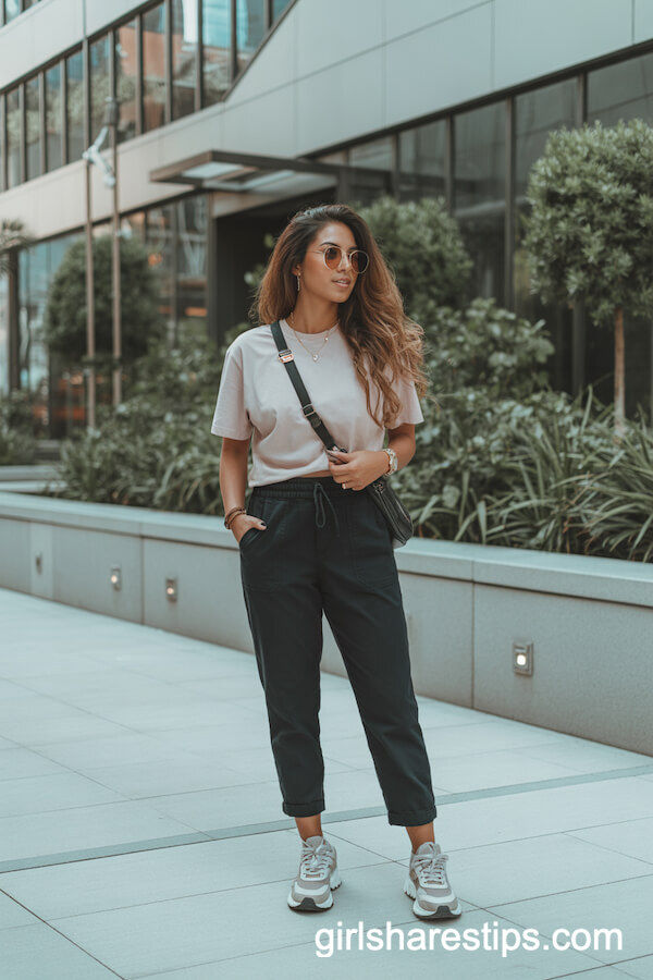 Pastel T-Shirt with Tapered Ankle Pants