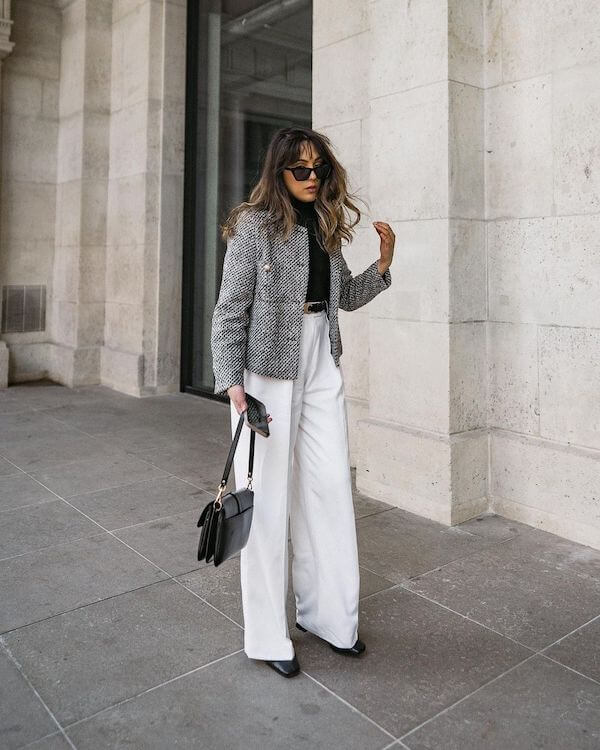 tweed jacket outfit ideas