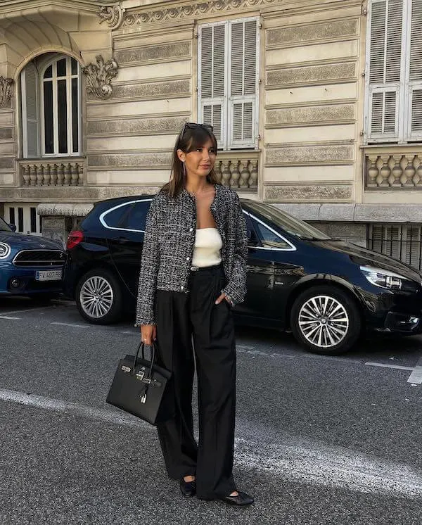 tweed jacket outfit ideas