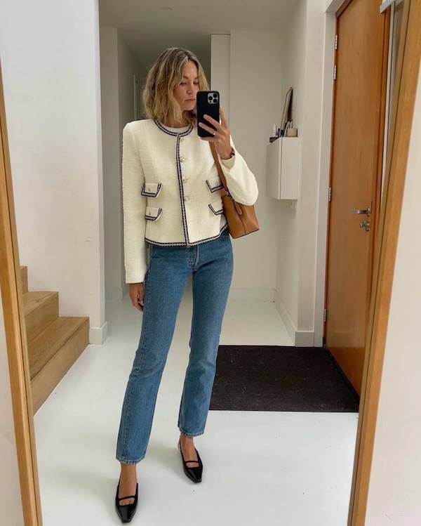 tweed jacket outfit ideas