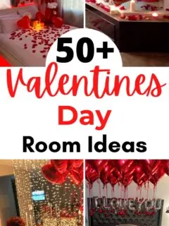 Romantic Valentines Day room decor ideas collage