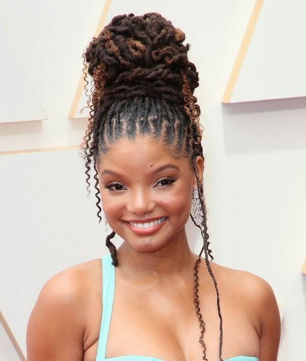 High Bun with Faux Locs