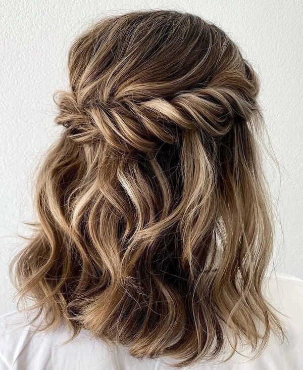Boho Half Up Twisted Hairstyle