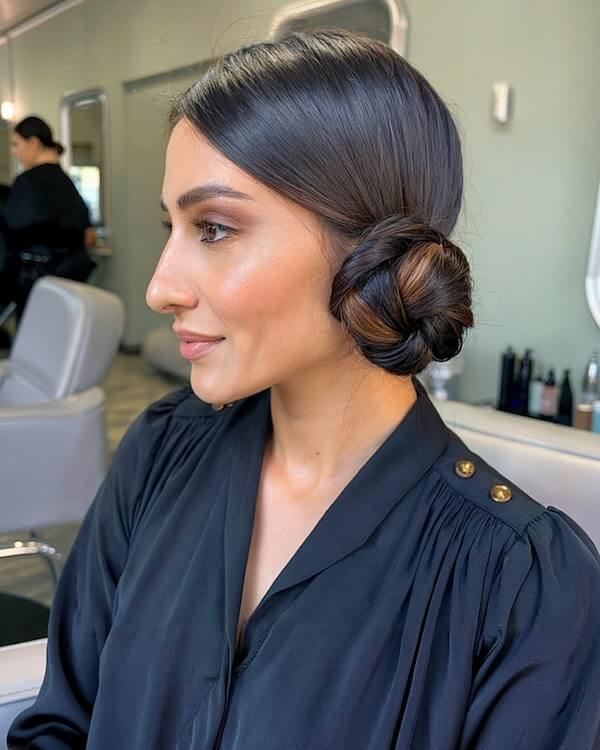 Elegant Low Braided Bun